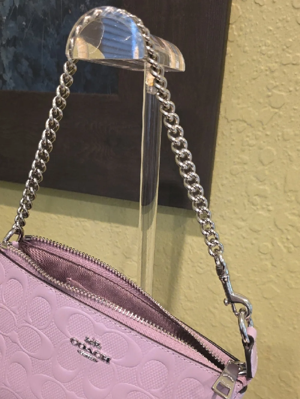 Coach Lavender/Purple Patent Mini Wristlet with Chain Strap - NWT - Picture 13 of 13